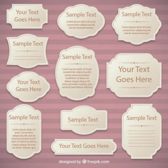 免抠白色纸质标签矢量ai矢量模版下载
