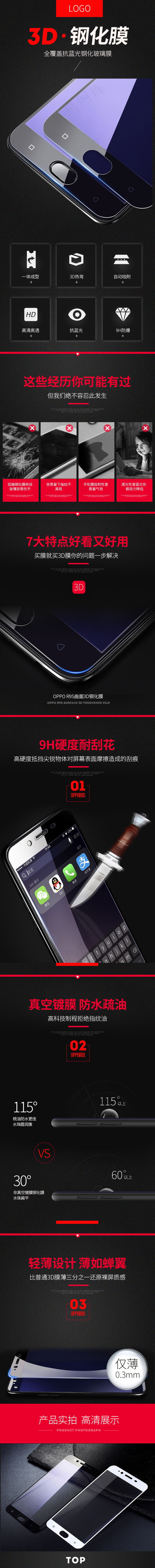 钢化膜详情页03psd模版下载