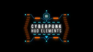 英文赛博朋克科技图案素材