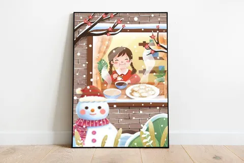 冬至插画 冬至海报图片 冬至插画 冬至海报图片