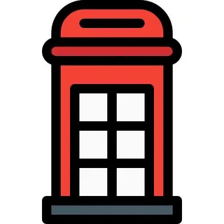 红色电话亭 PNG免抠