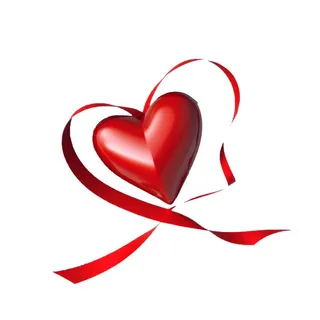 情人节520爱心飘带免抠