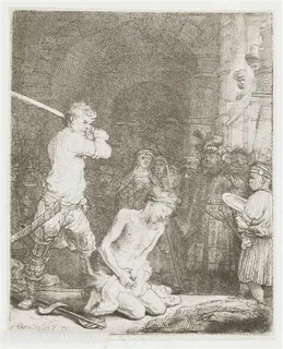 伦勃朗素描刑场