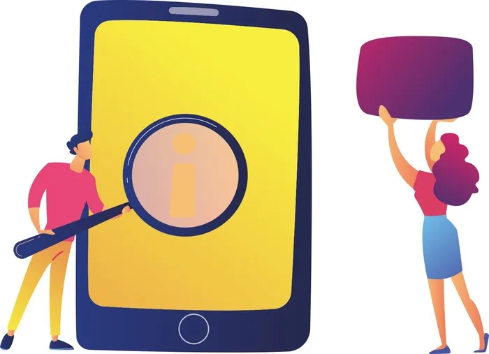 人物场景矢量插画/扁平风/蓝色eps,ai矢量模版下载