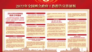 党建2022全国两会*工作报告宣传展板