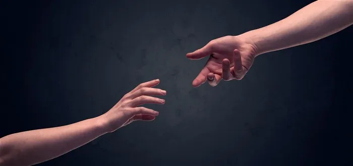 创意点击的手势双手与光效高清图