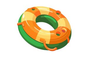 夏季游泳圈插画