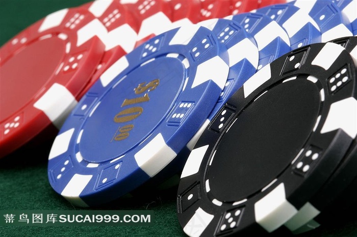 红蓝黑筹码素材