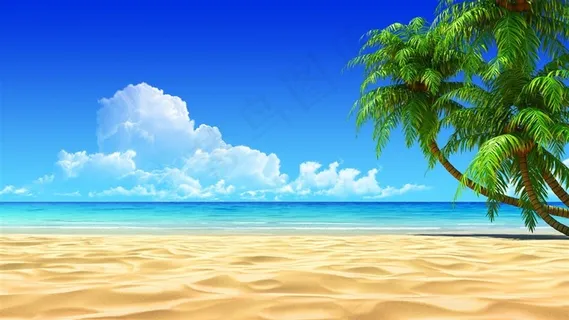 夏季海洋海滩沙滩风景图片 夏季海洋海滩沙滩风景图片