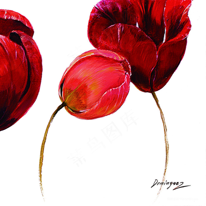 唯美手绘花卉艺术油画