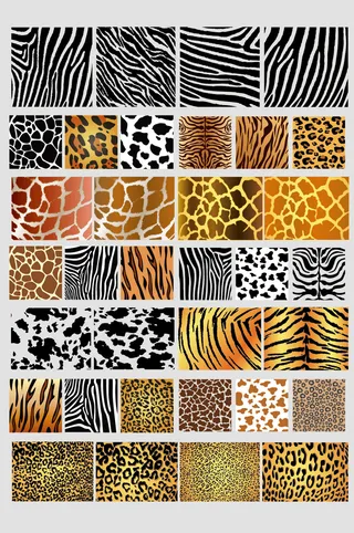 AI矢量动物皮毛