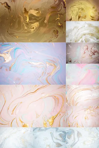 19张粉金系大理石背景图片