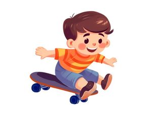 玩耍儿童男孩蓝色元素