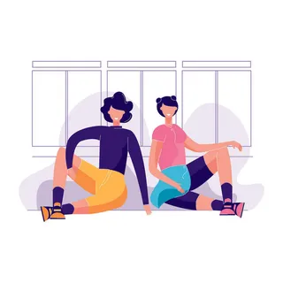 扁平化人物场景办公互联网等距ai矢量设计网页海报UI素材插画