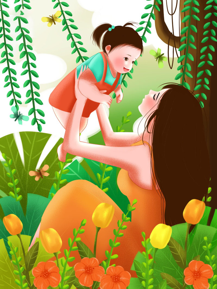 母亲节 母亲节插画 母亲节宣传