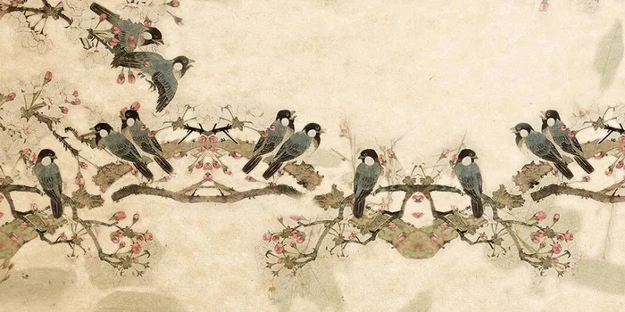 中国风传统水墨古风古典展板边框工笔画PS海报背景平面设计素材psd模版下载