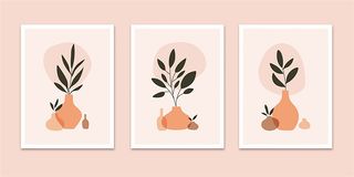 植物装饰画粉色清晰简约北欧时尚