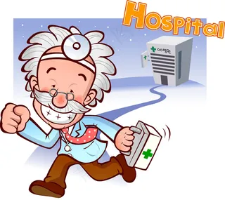 卡通医生护士节  