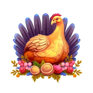 鸡装饰画免抠