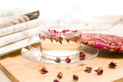 金边玫瑰花冠茶饼摄影