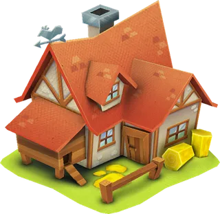 立体房屋卡通简笔素材