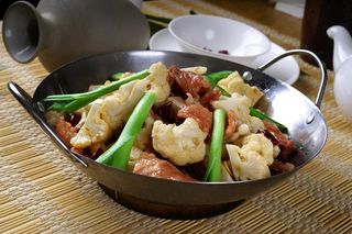 干锅美食焖锅湘菜麻辣香辣纸锅热干锅花菜