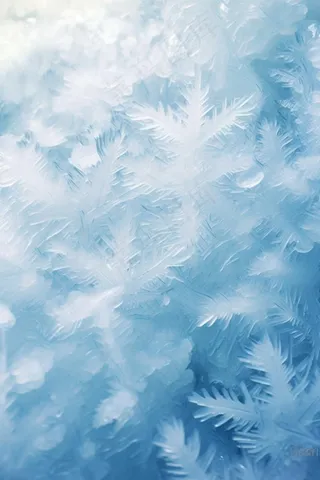 雪花冰花蓝色清新背景