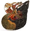 仙人驾驭飞龙皮影戏中国风图片