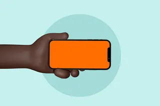 左手手持苹果手机展示样机