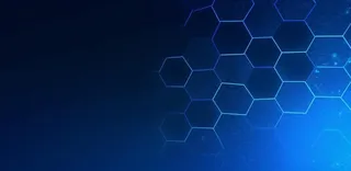 蓝色科技六边形几何形背景