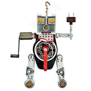 手舞足蹈的简易机器人高清摄影图
