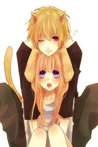 情侣男孩女孩素材卡通