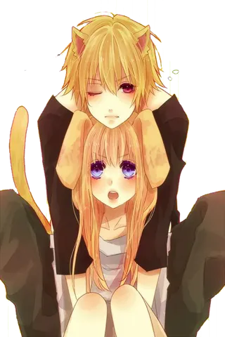 情侣男孩女孩素材卡通