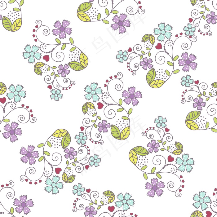 花草碎花插画