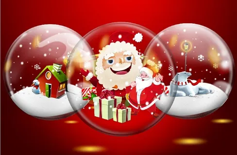 圣诞节雪花装饰风景