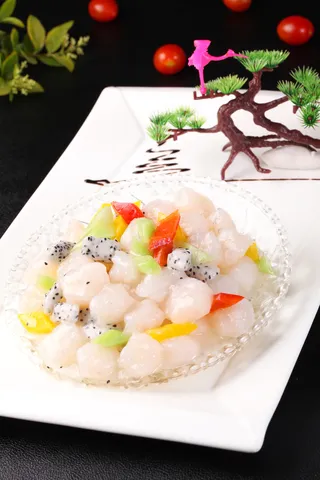 五彩泰国明虾球