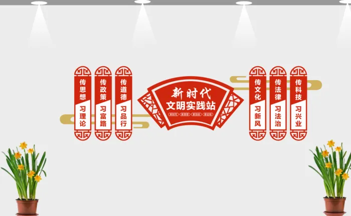 六传六习新时代文明党建文化背景cdr矢量模版下载