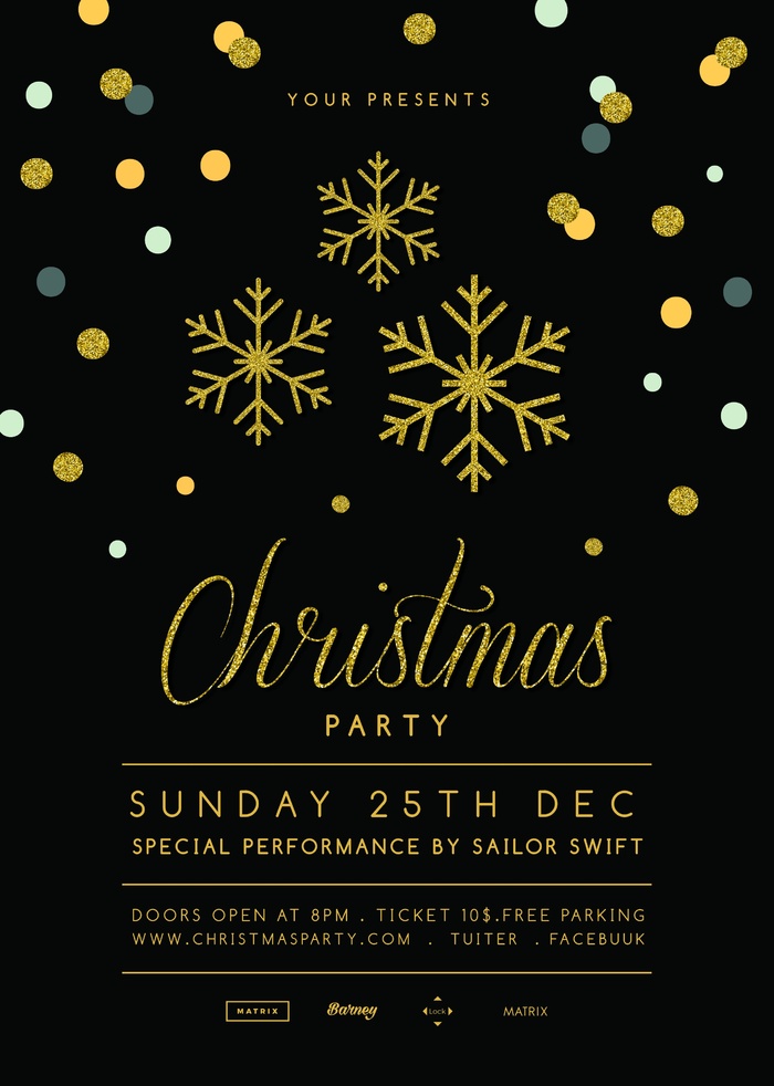 圣诞节圣诞树圣诞老人闪亮装饰电商促销折扣海报