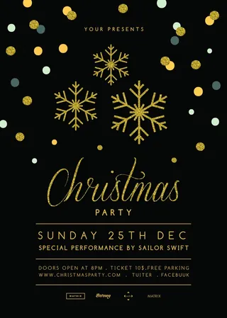 圣诞节圣诞树圣诞老人闪亮装饰电商促销折扣海报