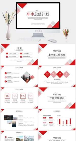年中总结计划PPT (2)预览图