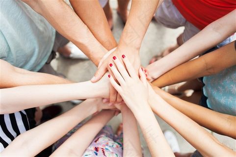 团队合作的手势高清图片