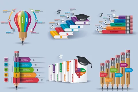 ppt素材3d数据图表模板可视化图形统计标签矢量图标模型ai源文件