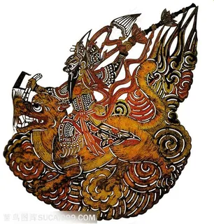 拿着武器的神仙皮影戏中国风图片 拿着武器的神仙皮影戏中国风图片
