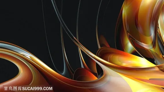 金色渐变涂鸦炫彩科技PPT背景素材