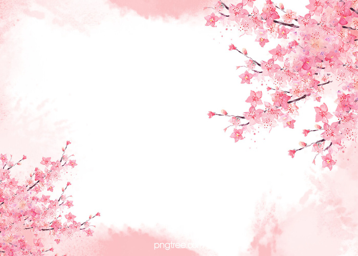 水彩粉色桃花背景