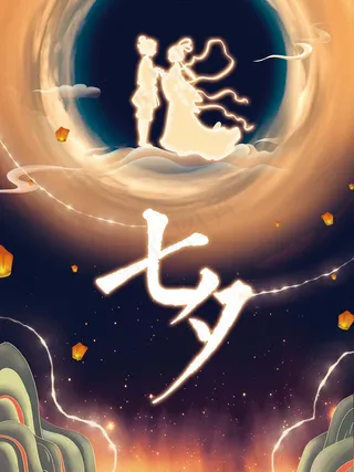 七夕 七夕海报 七夕插画