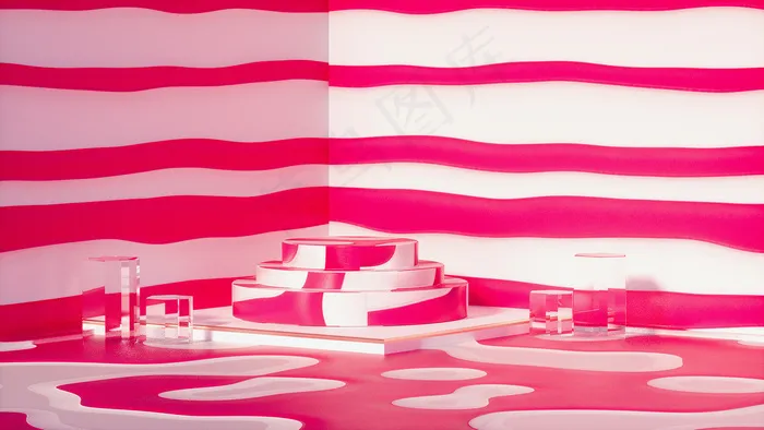 C4D电商场景模型渲染背景