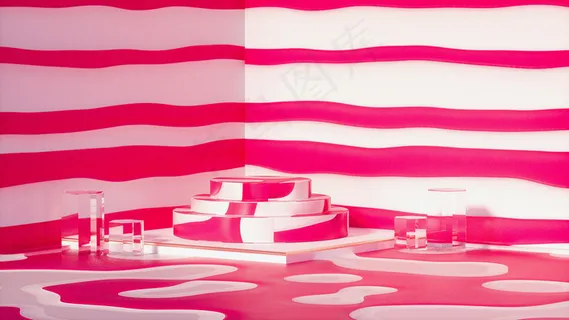 C4D电商场景模型渲染背景