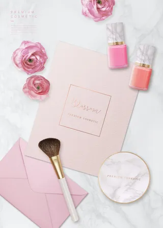 电商广告系美化妆品粉色海报