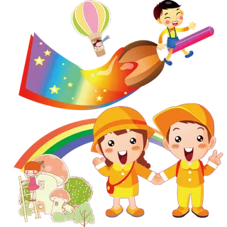 卡通小朋友简笔